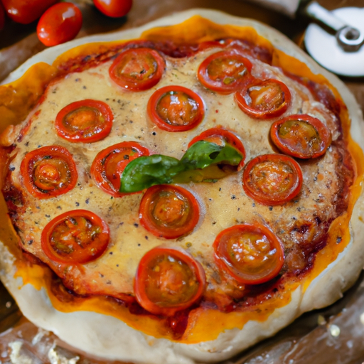 Pizza Margherita domácí pečivo.