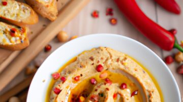 Hummus s pečenou paprikou a česnekem