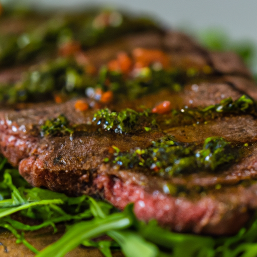 Argentinské biftečky s chimichurri sauce.