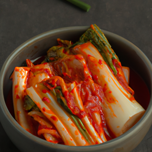 Kimchi“ – korejská kyselá zelenina.