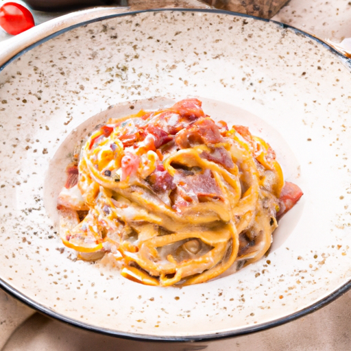 Italská špagety carbonara s pancettou