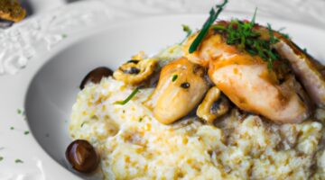 Risotto s houbami a šťavnatou kachnou