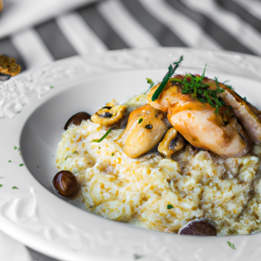 Risotto s houbami a šťavnatou kachnou