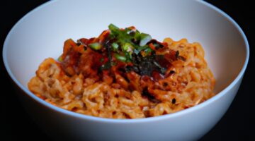 Ramen s vajíčkem a kimchi