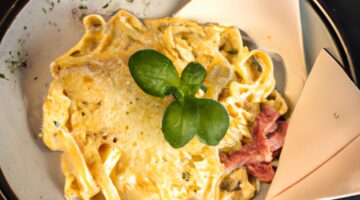 Carbonara pasta s pancettou.