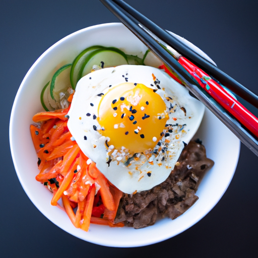 Bibimbap – tradiční korejské směsi rýže.