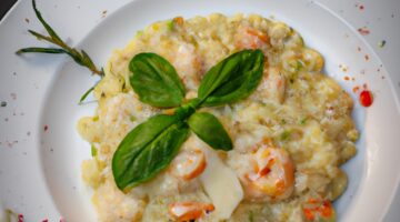 Risotto s houbami a parmským šunkou