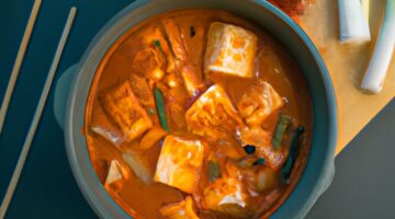 Kimchi jjigae s tofu.