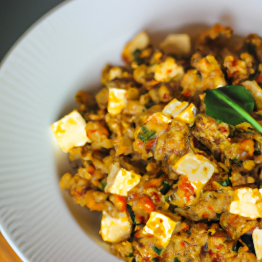 Zeleninová quinoa s tofu a bazalkou