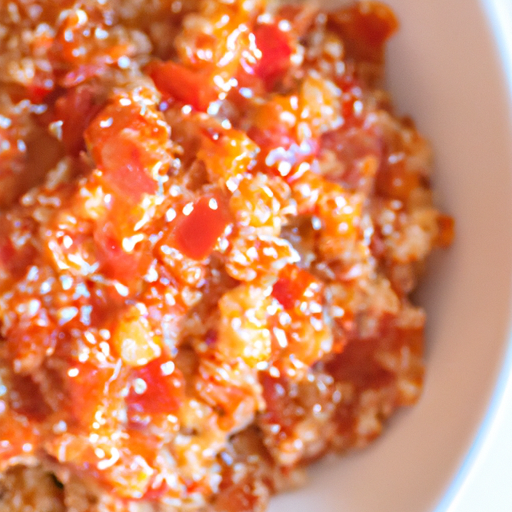 Vepřová tomatová směs with quinoa.