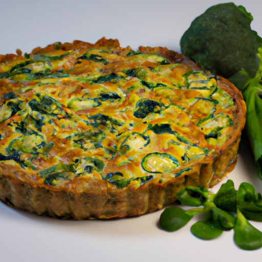 Brokolicový quiche s rajčaty.