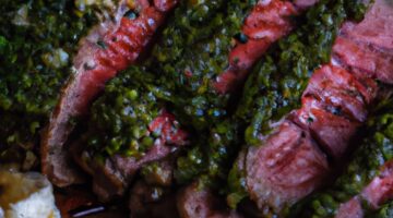 Argentinský biftek s chimichurri.