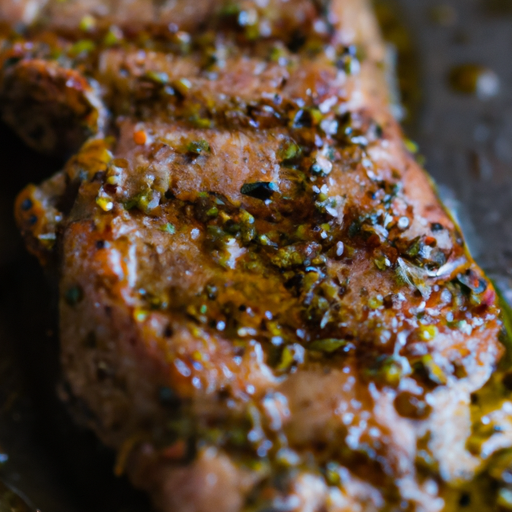 Argentinský steak s chimichurrim.