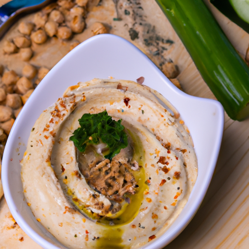 Tahini hummus s grilovanou zeleninou