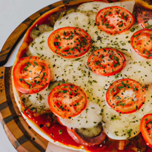 Italská pizza s rajčaty a mozzarellou.