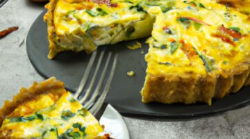 Brokolicová quiche sýrová náplň