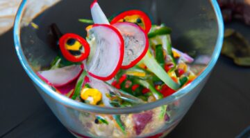 Ceviche z červeného chobotnice