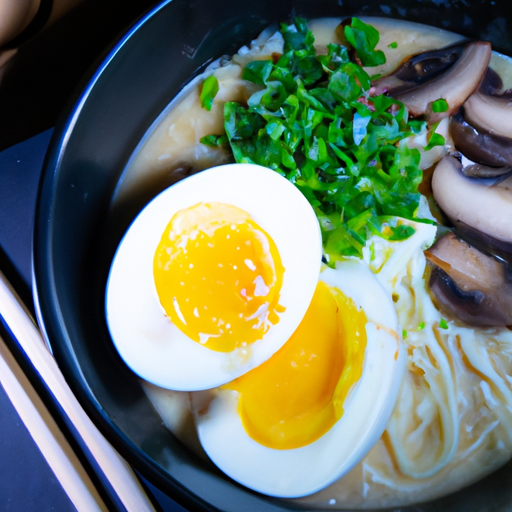 Ramen s vajíčkem a kousky masa