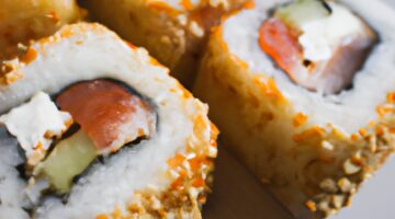 Sushi rýžové rolky s lososem