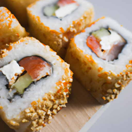 Sushi rýžové rolky s lososem