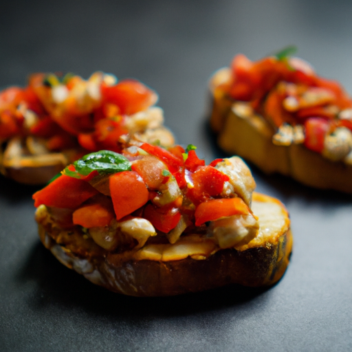 Jednoduchá italská rajčatová bruschetta