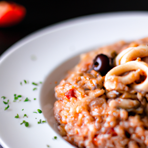 Risotto s houbami a kuřecím masem