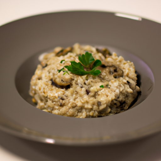 Risotto ai funghi a tartufo.