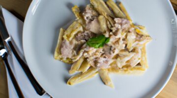 Penne carbonara s pancettou