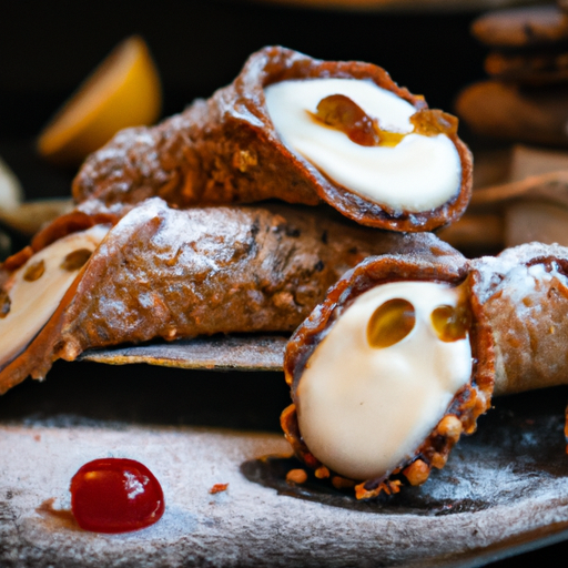 Cannoli s ricottou a kandovaným ovocem