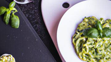 Italský pesto těstoviny s bazalkou