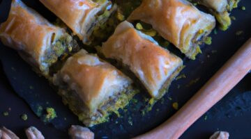 Baklava s ořechy a pistáciemi