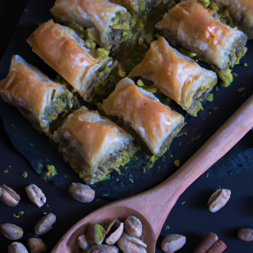 Baklava s ořechy a pistáciemi