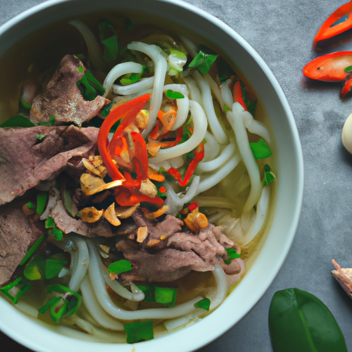 Pho Bo – Vietnamská hovězí nudlová polévka.