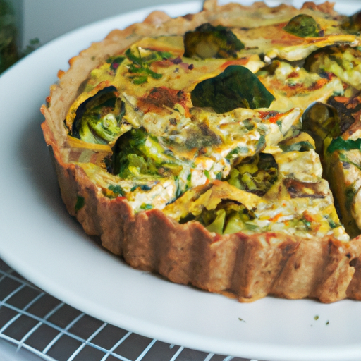 Brokolicový quiche s tofu plním.