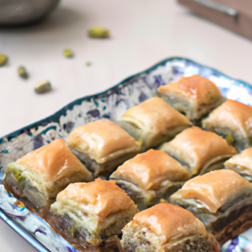 Baklava s mandlemi a medem