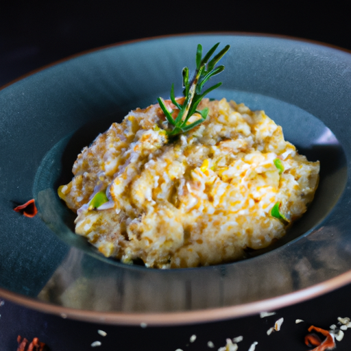 Risotto se žampiony a šlehačkou