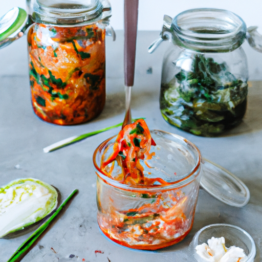 Kimchi – fermentovaná zelenina zelí.