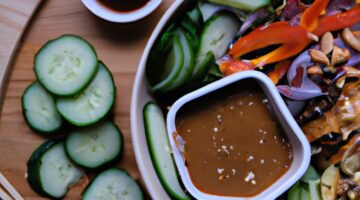 Gado gado salad with peanut dressing