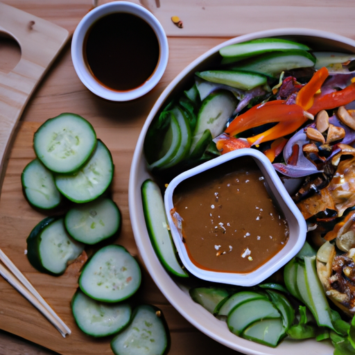 Gado gado salad with peanut dressing