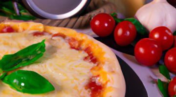 Italská pizza Margherita s křupavým kůrkem