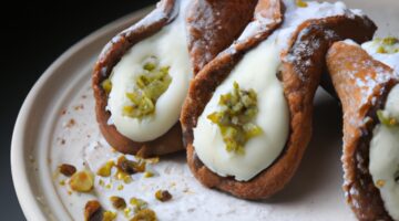 Cannoli s ricottou a pistáciemi