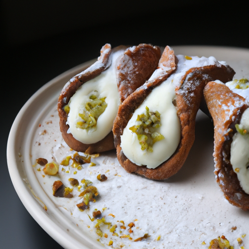 Cannoli s ricottou a pistáciemi