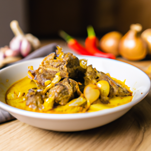 Rendang hovězí s chilli paprikou