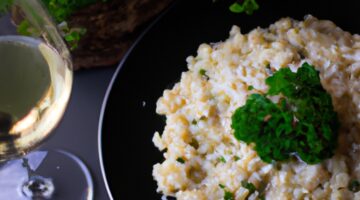 Risotto se sušenými houbami a parmazánem