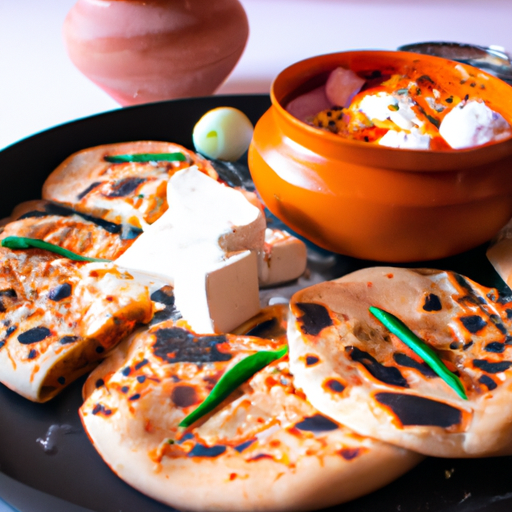 Masala paneer naan placka.