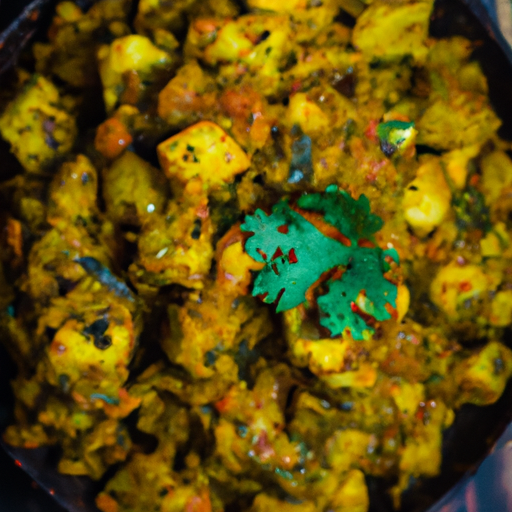 Aloo Gobi masala karfiol brambory vegan