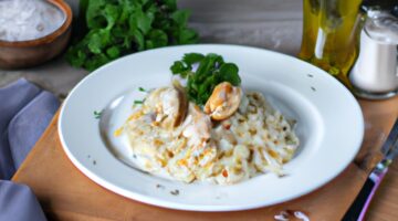 Risotto s houbami a šalvějí