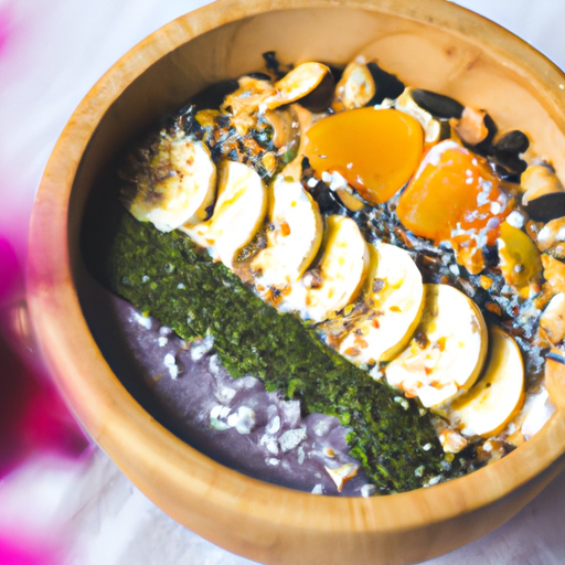 Veganský ovocný smoothie bowl