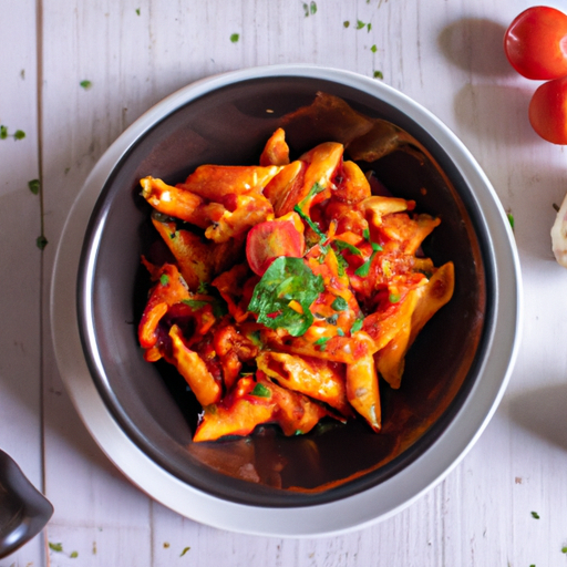 Penne arrabiata s rajčaty a česnekem