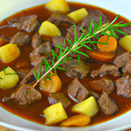 Hovězí Bourguignon se slaninou a kořením